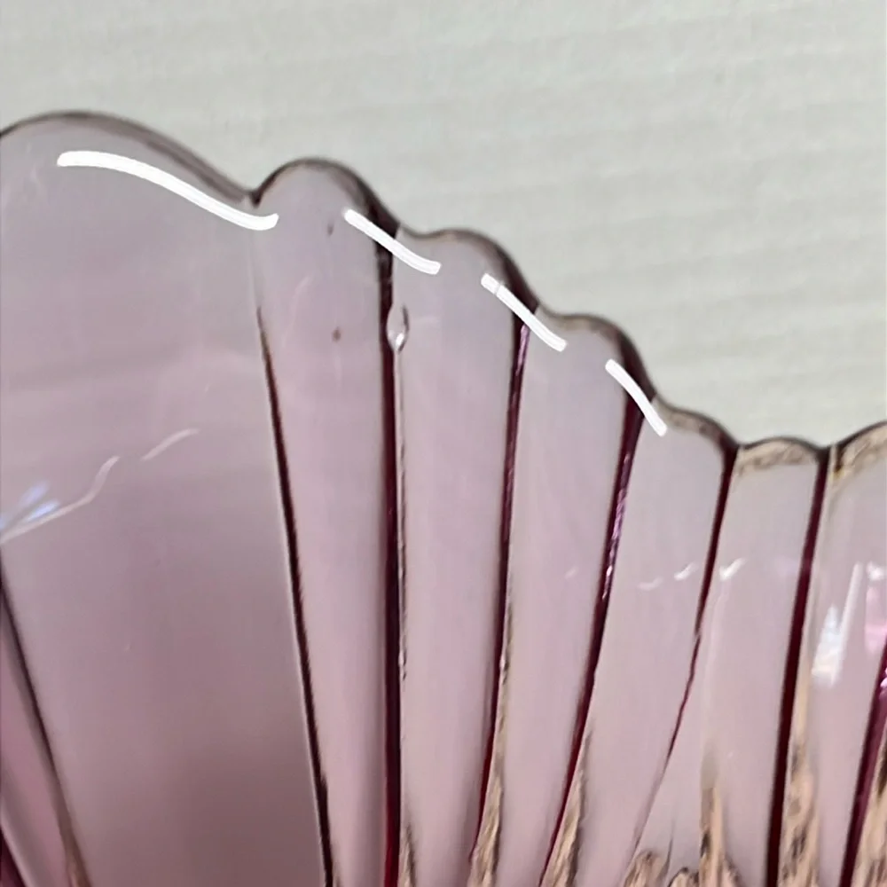 Fenton Dusty Rose Cranberry Ruffled Tulip Vase – 1970s Art Glass Collectible